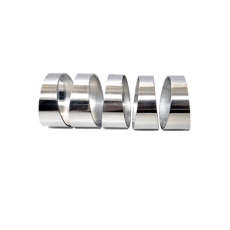 3.500" 16ga Long Radius (1.5D) Pie Cut - Polished OD - Aluminum (45° Bend - 5 Pieces Total)