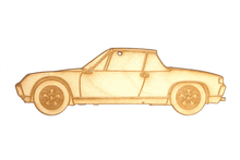 ZSPEC Laser-Engraved Birch Ornament, Style: Porsche 914, ~5-inch Wide