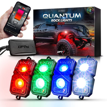 OPT7 Quantum Pro Rock Light RGBW & LED Side Marker White-Amber for Jeep Wrangler JL JLU & Gladiator JT 18-23