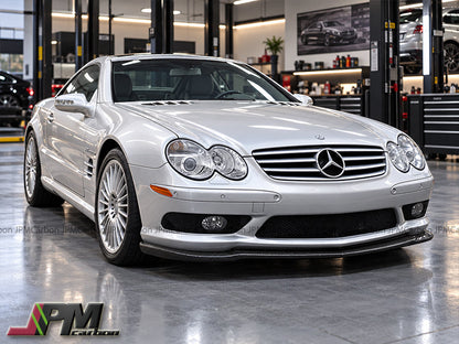 [JPMCarbon] CS Style Carbon Fiber Front Bumper Add-on Lip Fits For 2003-2006 Mercedes-Benz R230 SL55 AMG Only