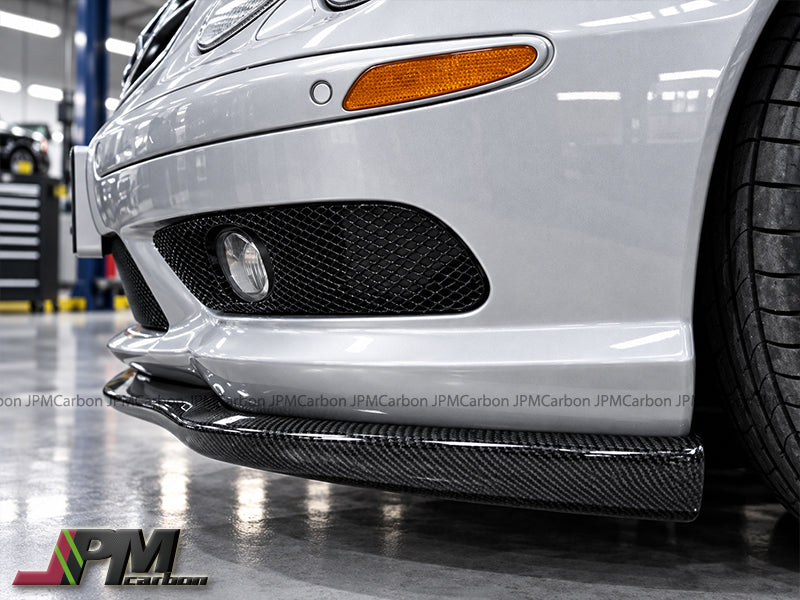 [JPMCarbon] CS Style Carbon Fiber Front Bumper Add-on Lip Fits For 2003-2006 Mercedes-Benz R230 SL55 AMG Only