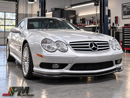 [JPMCarbon] CS Style Carbon Fiber Front Bumper Add-on Lip Fits For 2003-2006 Mercedes-Benz R230 SL55 AMG Only