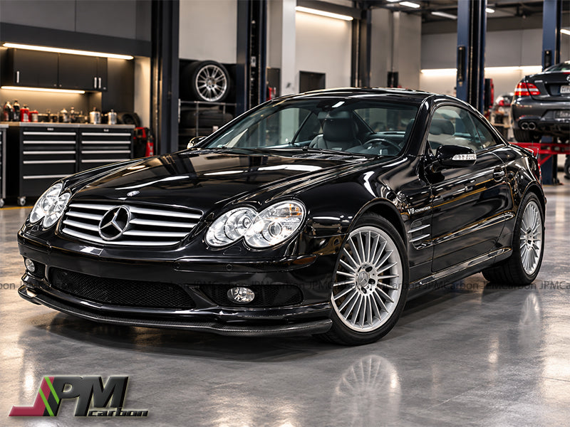 [JPMCarbon] CS Style Carbon Fiber Front Bumper Add-on Lip Fits For 2003-2006 Mercedes-Benz R230 SL55 AMG Only