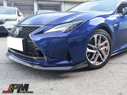 [JPMCarbon] AT Style Carbon Fiber Front Bumper Add-on Lip Fits For 2019-2025 Lexus RC with F-Sport Package Only