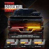 Redline Parlux Triple Row LED Tailgate Light Bar for Tacoma Bundle with 7 Pin to 4 Pin Trailer Extension Adapter Harness With Reverse Wire
