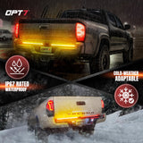 Redline Parlux Triple Row LED Tailgate Light Bar for Tacoma Bundle with 7 Pin to 4 Pin Trailer Extension Adapter Harness With Reverse Wire
