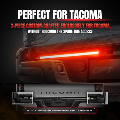 Redline Parlux Triple Row LED Tailgate Light Bar for Tacoma with Reverse Light, Brake Light & Sequential Turn Signals