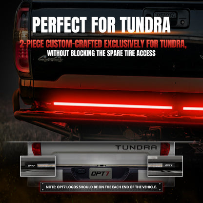 Redline Parlux Triple Row LED Tailgate Light Bar for Tundra with Reverse Light, Brake Light & Sequential Turn Signals