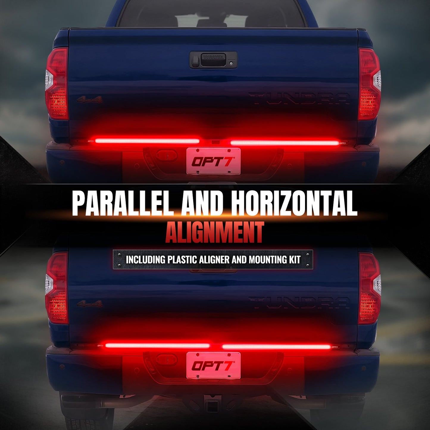 Redline Parlux Triple Row LED Tailgate Light Bar for Tundra with Reverse Light, Brake Light & Sequential Turn Signals