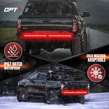 Redline Parlux Triple Row LED Tailgate Light Bar for Tundra with Reverse Light, Brake Light & Sequential Turn Signals