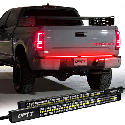 Redline Parlux Triple Row LED Tailgate Light Bar for Tundra with Reverse Light, Brake Light & Sequential Turn Signals