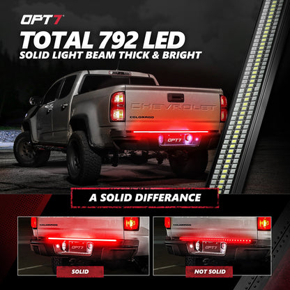 Redline Triple Row LED Tailgate Light Bar with Reverse Light, Brake Light & Sequential Turn Signals