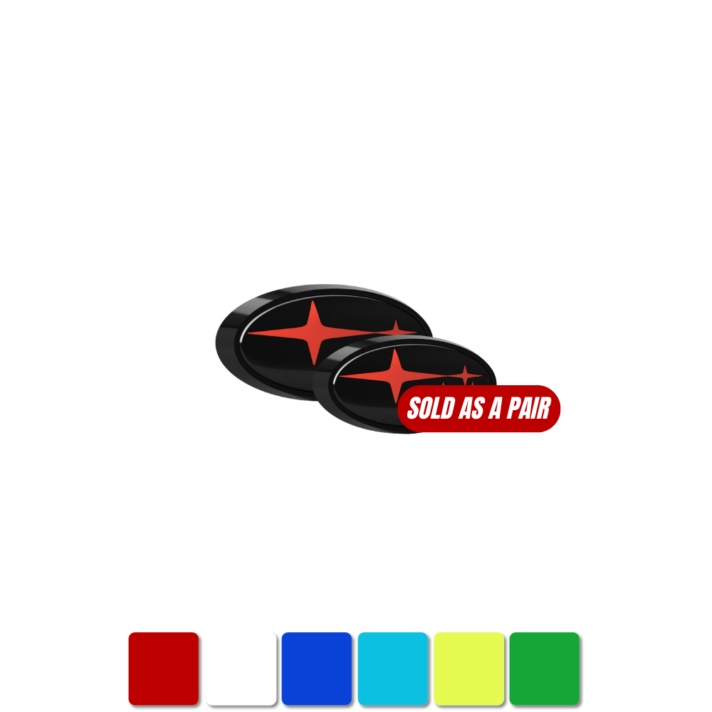 Racing Art [15-21 WRX/STI] Front + Rear Emblem Kit