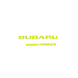 Racing Art Subaru Symmetrical AWD Trunk Emblem - Black/Red/Neon Yellow/White [Universal, Including WRX / STI / Forester / Crosstrek]