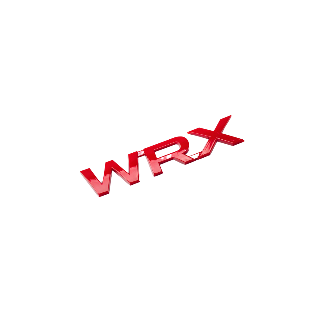 Racing Art WRX Trunk Emblem - Red / Black / Neon Yellow / White [Universal]