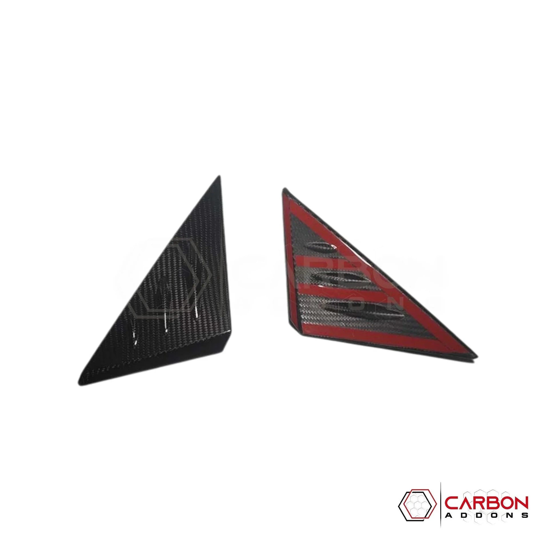 C8 Corvette 2020+ Real Carbon Fiber A-Pillar Exterior Trim Cover | 2020-2027