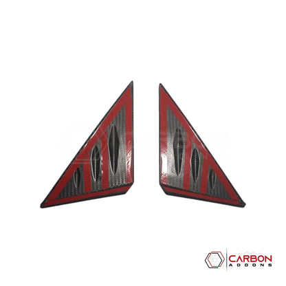 C8 Corvette 2020+ Real Carbon Fiber A-Pillar Exterior Trim Cover | 2020-2027