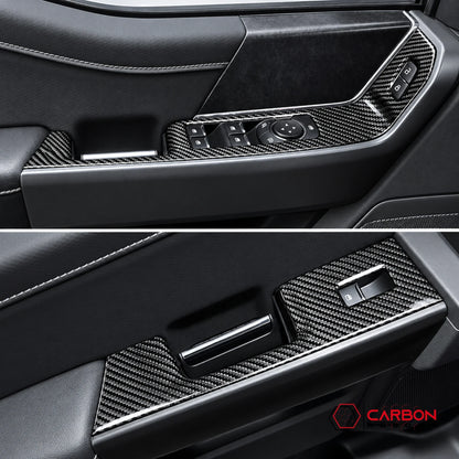 Real Carbon Fiber Window Switch Trim Cover for 2021+ Ford F-150