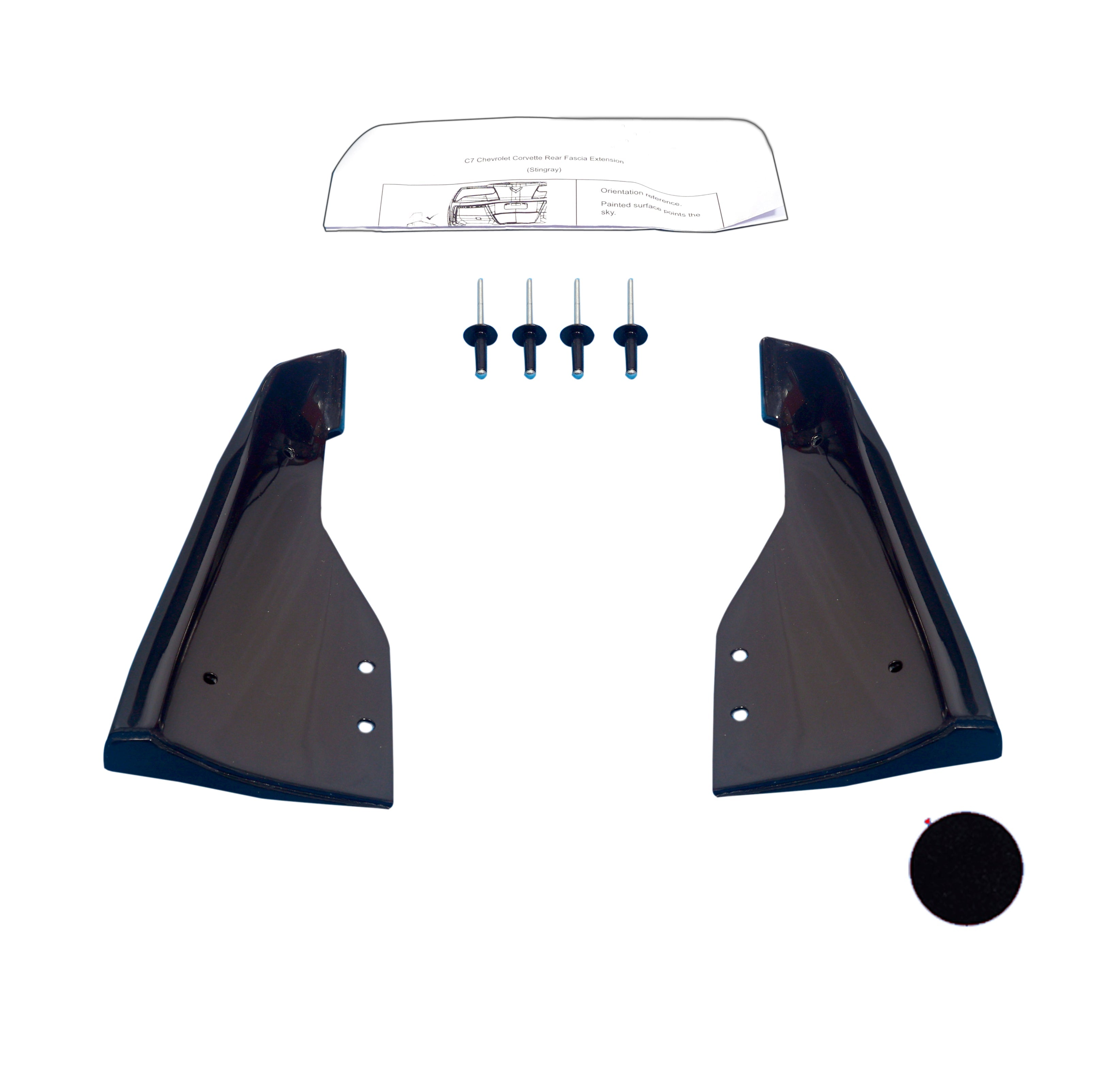 CORVETTE 14-19 REAR FENDER CANARD GROUND EFFECTS