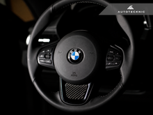 AutoTecknic Carbon Fiber Steering Wheel Trim Overlay - A90 Supra 2020-Up