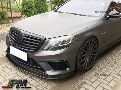 K Style Carbon Fiber Front Lip Fits For 2014-2017 Mercedes-Benz W222 S63 S65 AMG Only