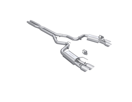 MBRP Exhaust 3in. Cat Back; With Quad 4in. Dual Wall Tips; Street Version; T304