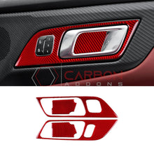 2024+ S650 Mustang Real Carbon Interior Door Handle Trim Overlay
