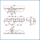 T3 turbo manifold + 260°/252° camshaft set + MLS head gasket for Fiat/Lancia inline 5cyl 20V