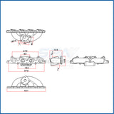 Focus SVT / Escort Zetec 1.8L 2.0L T3 turbo manifold + Adapter