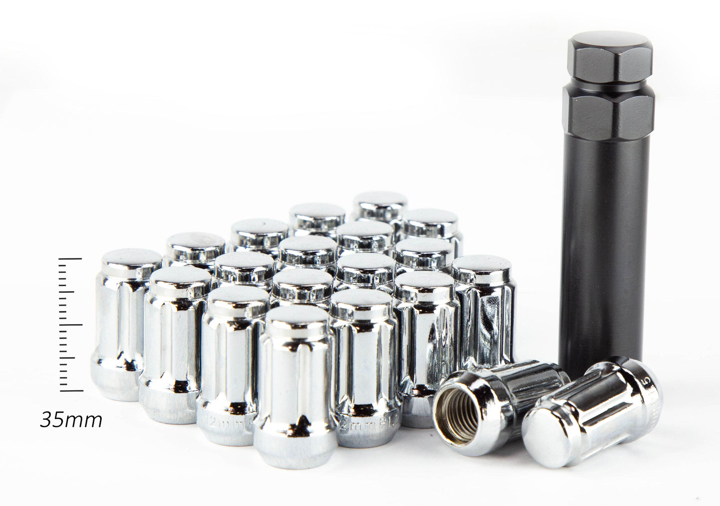 Aodhan Spline Lug nuts Set - Conical Seat ,35mm Overall Size