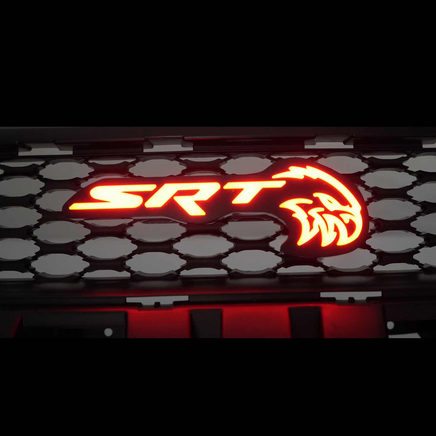 SRT Trackhawk Hellhawk LED Emblem: (Multicolor Flow)