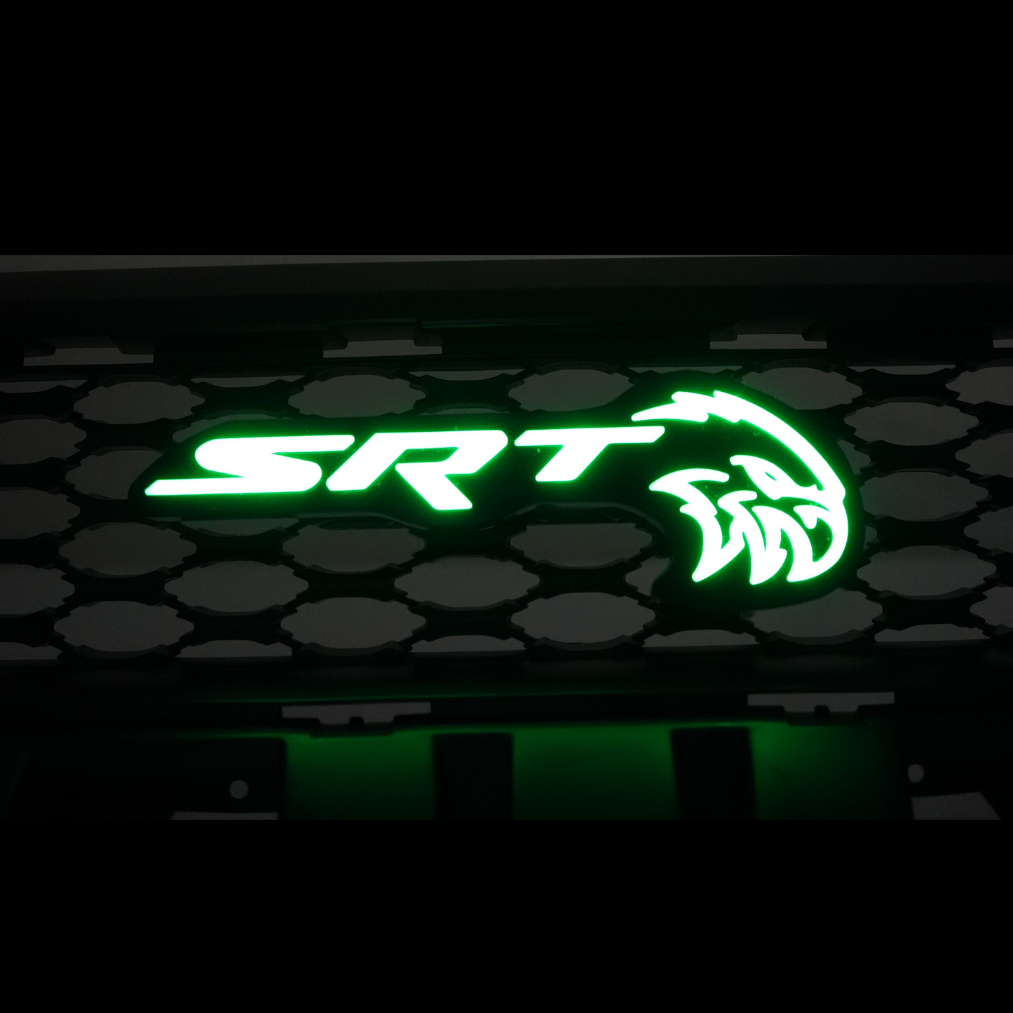 SRT Trackhawk Hellhawk LED Emblem: (Multicolor Flow)