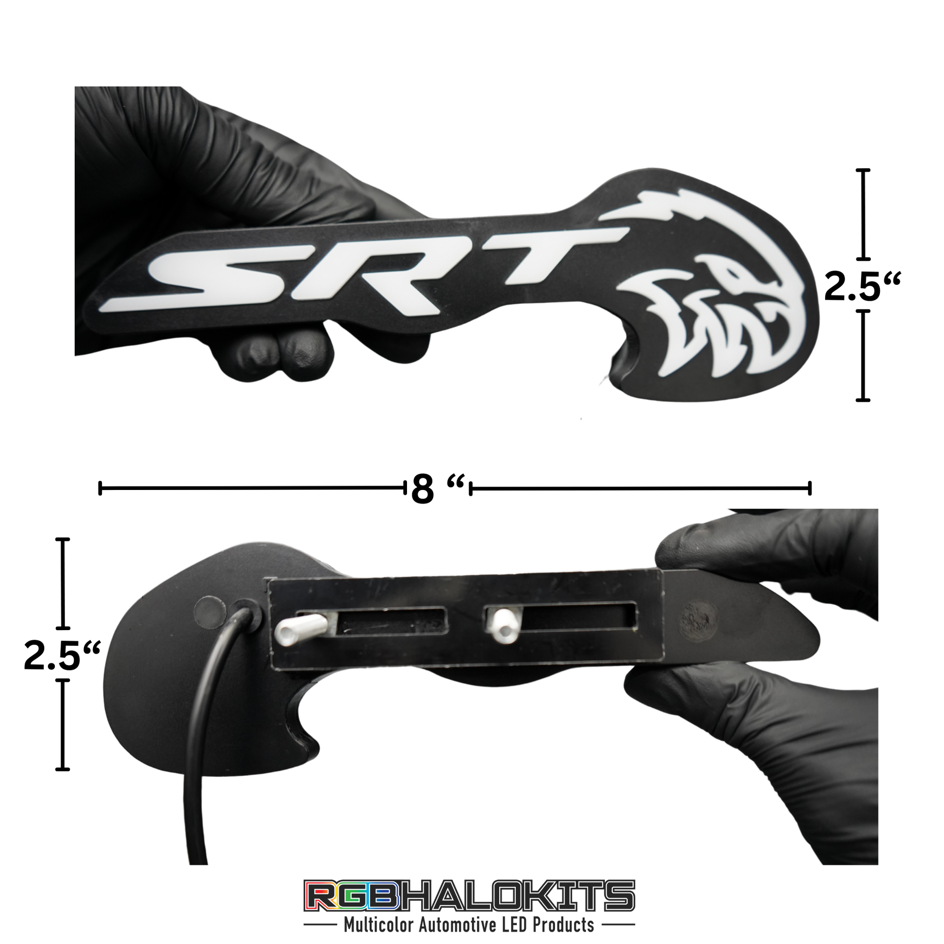 SRT Trackhawk Hellhawk LED Emblem: (Multicolor Flow)