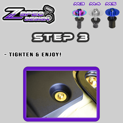 ZSPEC Clip-Replacement Fastener Solution, M3x20mm w/ Well Nut, Per Each