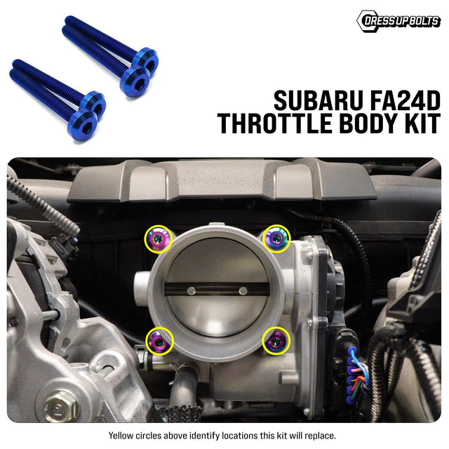 Dress Up Bolts Titanium Hardware Throttle Body Kit - Subaru FA24D Engine