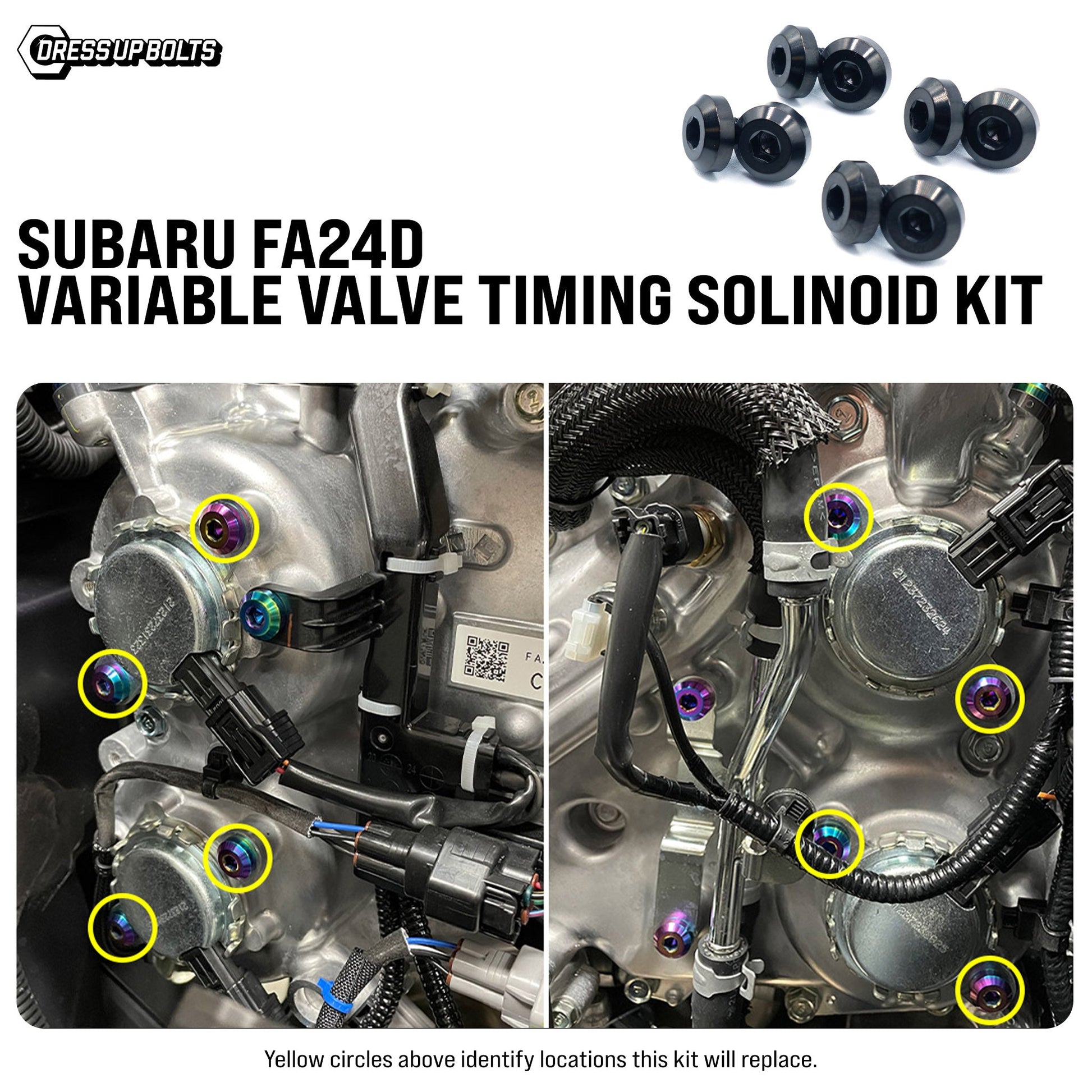 Titanium Hardware Variable Valve Timing Solenoid Kit - Subaru FA24D Engine