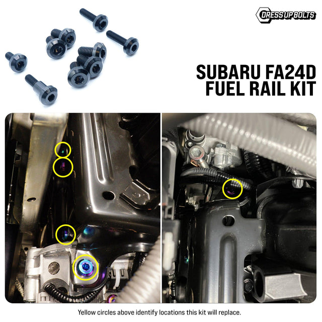 Dress Up Bolts Titanium Hardware Fuel Rail Cover Kit - Subaru FA24D Engine