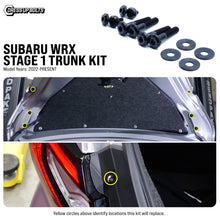 Stage 1 Titanium Hardware Trunk Kit - Subaru WRX (2022+)