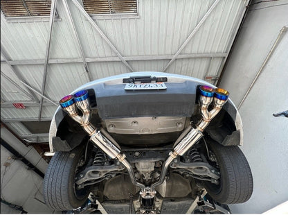 Tsudo quad burnt tips Catback Exhaust for Genesis Coupe V6 3.8L