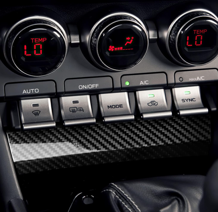 JDMuscle [22-25 BRZ/GR86] Carbon Fiber Lower AC Button Cover w/ Gloss Finish