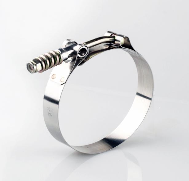 Light Duty Spring Loaded T-Bolt Clamp 304 Stainless - For 3.500" ID Silicone (Clamping Range: 3.78" - 4.08")