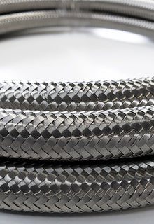 -16AN Stainless Steel Braided Flex Hose with Reinforced Rubber Liner - 5 Foot Length