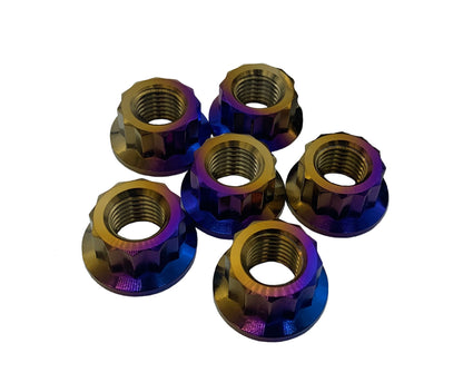 JDC Titanium Hood Bracket Replacement Nuts (R35 GT-R)
