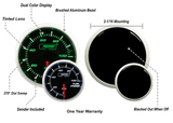 2-1/16" Green/White Fuel Pressure Gauge