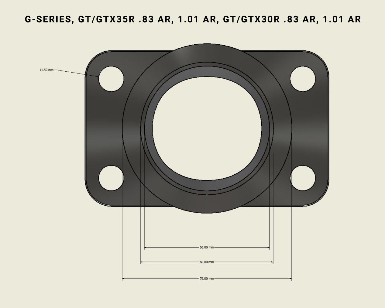 SS304 CNC Cast T3 to GT / GTX / G Series / Precision PTE Tial Turbo V-Band (VBand) Inlet Adapter Flange