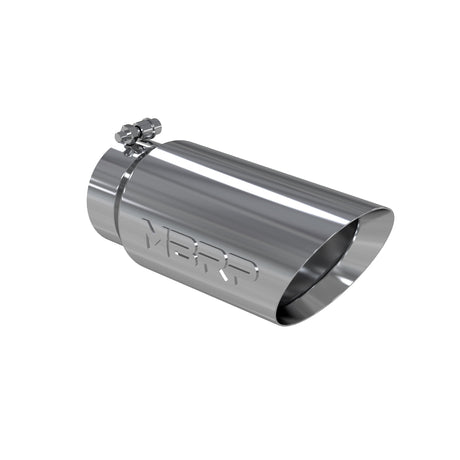 MBRP Exhaust Tip; 5in. O.D. Dual Wall Angled 4in. Inlet 12in. Length; T304