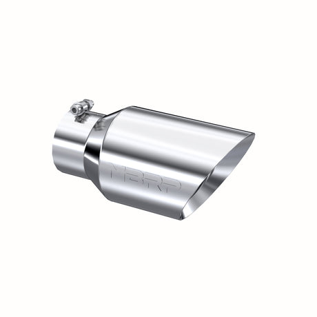 MBRP Exhaust Tip; 6in. O.D. Dual Wall Angled 4in. Inlet 12in. Length; T304