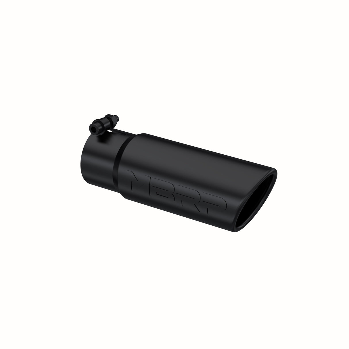 MBRP Exhaust Tip; 3in. O.D. Angled Rolled End; 3in. I.D. Inlet; 10in. Length; Black