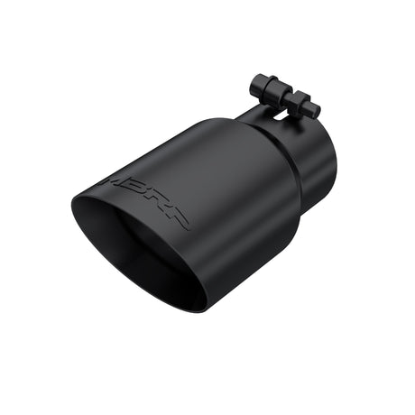 MBRP Exhaust Tip; 4in. O.D.; Dual Wall Angled; 3in. Inlet; 8in. Length; Black