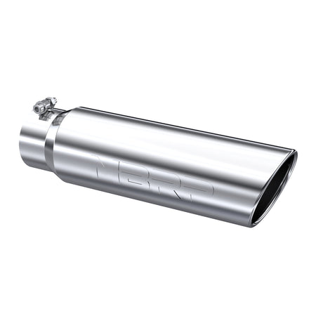MBRP Exhaust Tip; 5in. O.D.; Angled Rolled End; 4in. Inlet 18in. In Length; T304